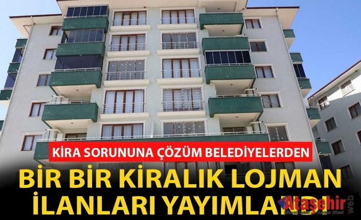 KİRA SORUNUNA BELEDİYELERDEN ÇÖZÜM