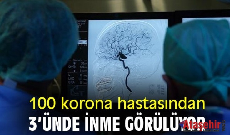 Her 100 korona hastasından 3’ünde inme görülüyor