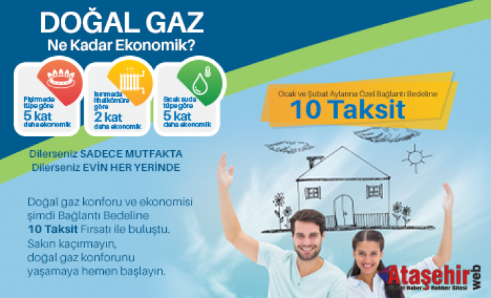 Doğal Gaz Aboneliği Şimdi 10 Taksit Kolaylığıyla