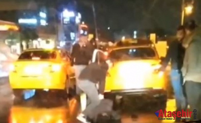 İstanbul’da taksi çalan hırsızı, taksiciler darbetti