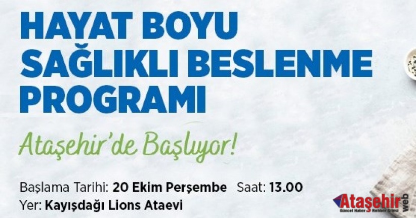 “SAĞLIKLI BESLEN SAĞLIKLA YAŞA EĞİTİM” PROGRAMI BAŞLIYOR