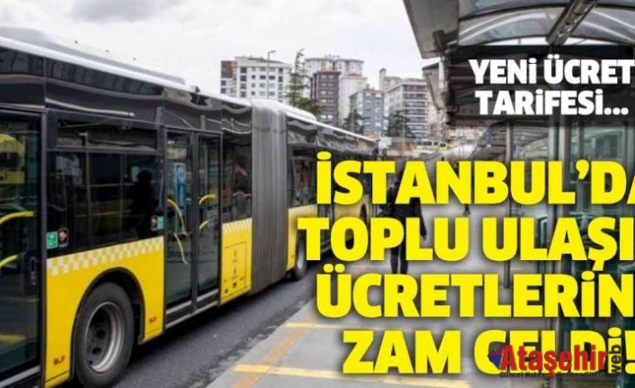 TOPLU ULAŞIM FİYAT TARİFESİ GÜNCELLENDİ