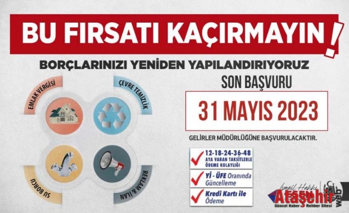 Belediye Borçlarında Yapılandırma Başladı. Son Başvuru 31 Mayıs!