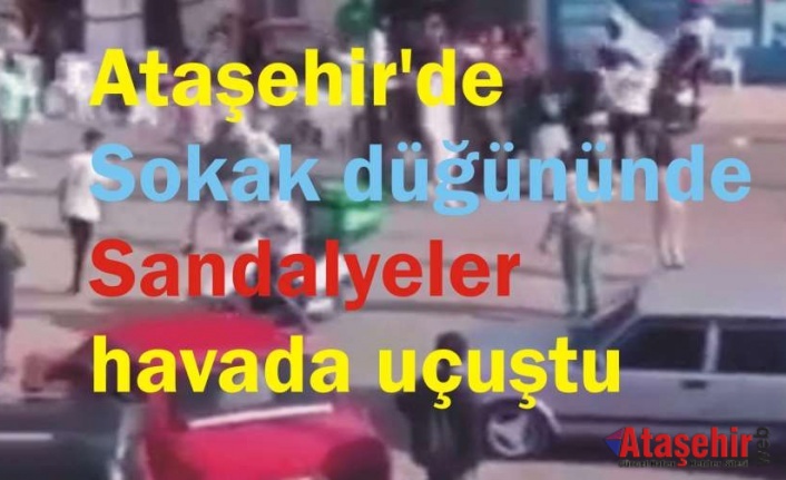 Ataşehir'de Sokak düğününde sandalyeler havada uçuştu