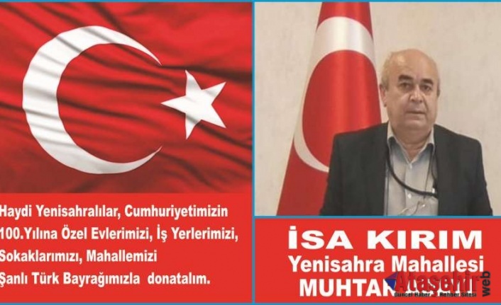 İsa Kırım’dan Özel Çağrı: Mahallemizi Şanlı Türk Bayrağımızla Donatalım.