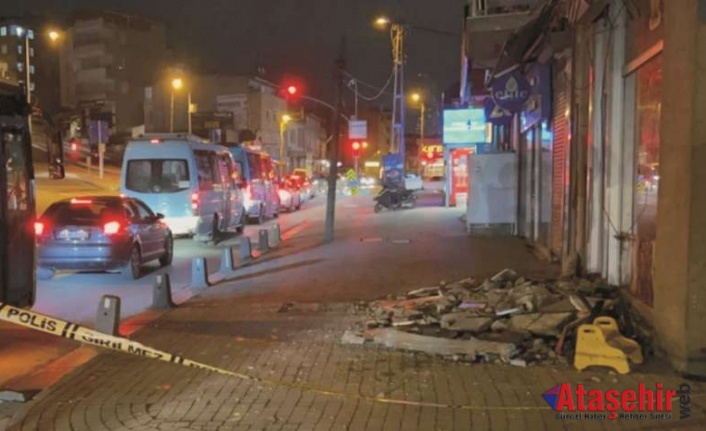 Ataşehir'de binanın balkonu çöktü; faciadan dönüldü