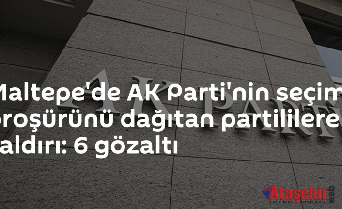 Maltepe'de AK Parti'nin seçim broşürünü dağıtan partililere saldırı: 6 gözaltı