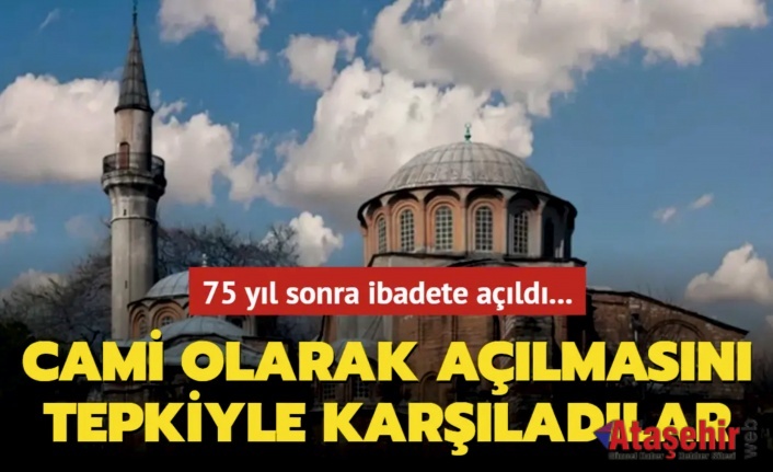 Kariye Camii,  75 yıl sonra ibadete açıldı