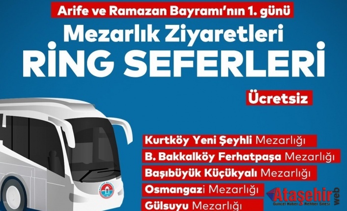 Maltepe'de Bayramda mezarlıklara ücretsiz ring seferleri