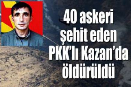 40 şehidin katili Çukurca Kazan vadisi'inde operasyonda öldü
