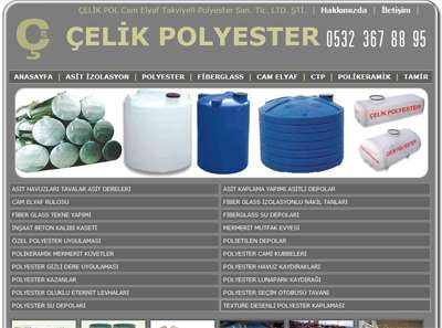ÇELİK POLYESTER FİBERGLASS SAN Firmada Depolar Asit kuyuları Beton Kalıpları Polyester ürünleri satılmaktadır