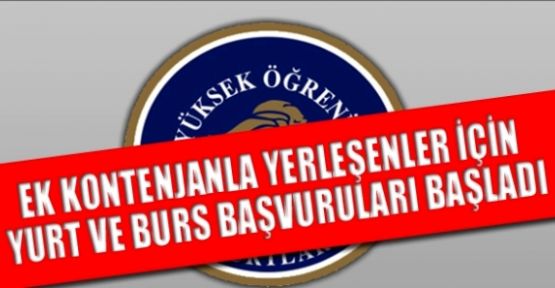 Açıktan yurt başvuruları başladı