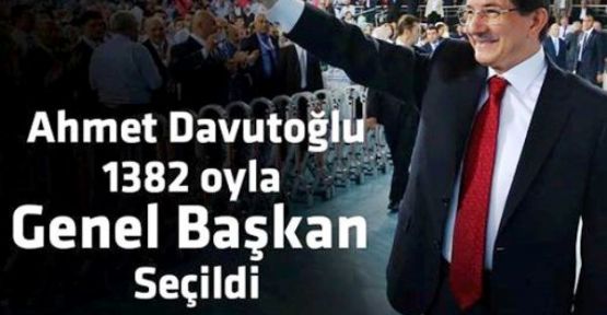 Ahmet Davutoğlu, AK Parti Genel Başkanı Seçildi.