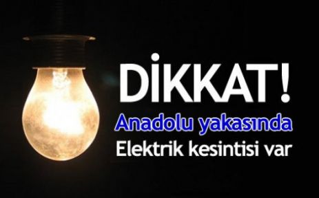 Anadolu Yakası’nda elektrik kesintisi!