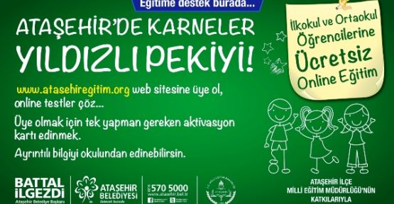 Ataşehir Belediyesi’nden Online Eğitim Hizmeti