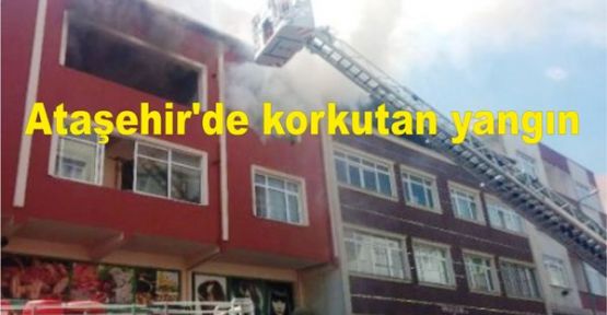 Ataşehir'de korkutan yangın