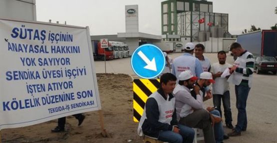Ataşehir'de Sütaş binası önünde eylem