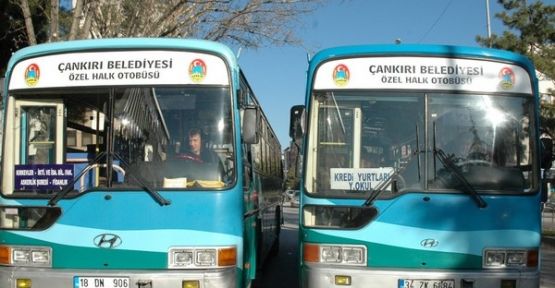 Çankırı'da  Belediye Otobüsleri Bayramda Ücretsiz