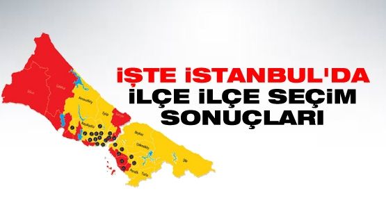 Cumhurbaşkanlığı Seçiminde İstanbul İlçeleri Oy Oranları