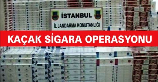 İSTANBUL'DA JANDARMANIN KAÇAK SİGARA OPERASYONU‏