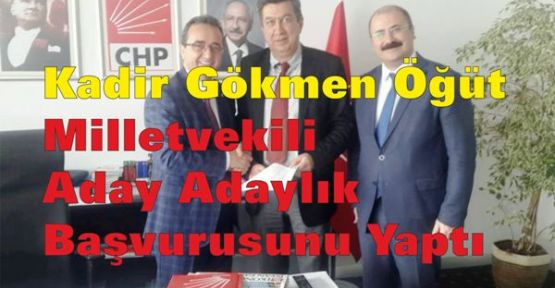 Kadir Gökmen Öğüt, Milletvekili Aday Adaylık Başvurusunu Yaptı