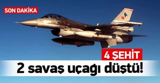 Malatya'da Savaş Uçaağı düştü, 4 asker şehit oldu