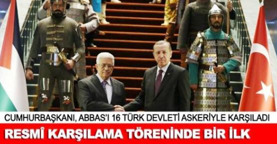 Resmi karşılama töreninde bir ilk