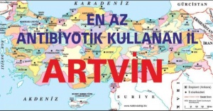 EN AZ ANTİBİYOTİK KULLANAN İL ARTVİN