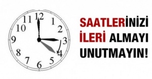 Saatler Bir Saat İleri Alınacak