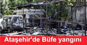 Ataşehir'de büfe yangını korkuttu