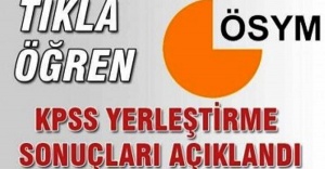 2016 KPSS yerleştirme sonuçları açıklandı