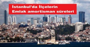 İstanbul'daki ilçelerin amortisman süreleri açıklandı.