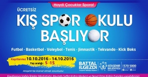 Ataşehir Belediyesi’nin “Kış Spor Okulu” kayıtları 10 Ekim’de başlıyor.