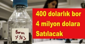 400 dolarlık bor 4 milyon dolara satılacak