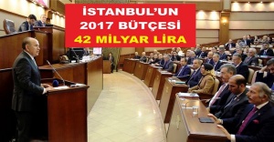 İSTANBUL’UN 2017 BÜTÇESİ 42 MİLYAR LİRA