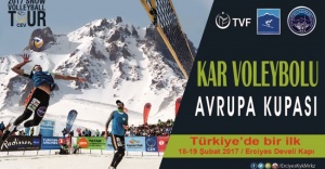 TÜRKİYE'DE BİR İLK: ERCİYES'TE KAR VOLEYBOLU TURNUVASI