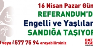 ATAŞEHİR BELEDİYESİ ENGELLİ VE YAŞLILARI SANDIĞA TAŞIYOR