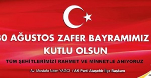 30 AĞUSTOS ZAFER BAYRAMIMIZ KUTLU OLSUN