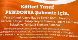 KÖFTECİ YUSUY'A 50 KİŞİ ALINACAKTIR