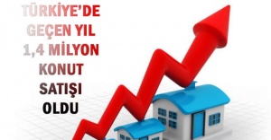 TÜRKİYE’DE GEÇEN YIL 1,4 MİLYON KONUT SATIŞI OLDU