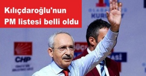 Kılıçdaroğlu'nun PM listesi belli oldu