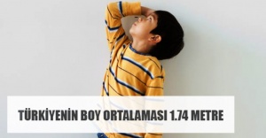 TÜRKİYENİN BOY ORTALAMASI 1.74 METRE