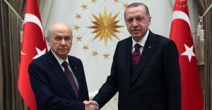 ERDOĞAN İLE BAHÇELİ GÖRÜŞTÜ