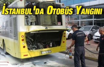 Ataşehir'de otobüs alev alev yandı