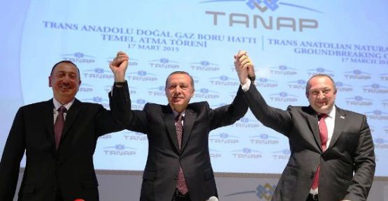 Üç lider 10 milyar dolarlık TANAP'ın temelini attı