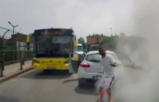 Ataşehir’de Trafikte Bıçaklı Kavga: Yangın Tüpüyle Müdahale