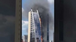 Ataşehir'de Plazada korkutan yangın!
