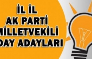 AK Parti Milletvekili Adayları İl İl Tamlistesi