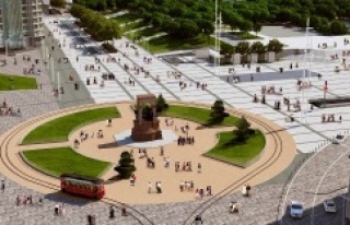 Taksim Meydanı çevre düzenlemesi çalışmaları...