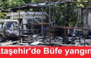 Ataşehir'de büfe yangını korkuttu